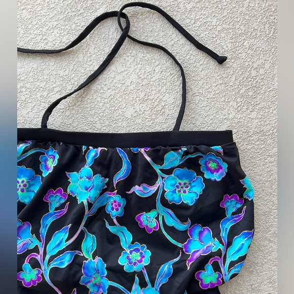 CAROL WIOR One Piece Swimsuit Floral Underwire Bra Loose fit top Spaghetti strap - Picture 3 of 7